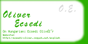 oliver ecsedi business card